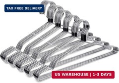 Fayleeko Stainless Steel Wire Hangers – 50 Pack Heavy Duty, Space Saving 16.5 in