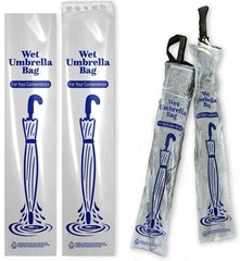 Heavy Duty Universal Fit Umbrella Rain Bags 100 Pk. Big Covers Wet Umbrellas.