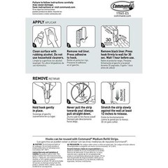 3 Packs 3M Command 2 Medium Clear Hooks & 4 Adhesive Strips Per Pack Max 2 lb
