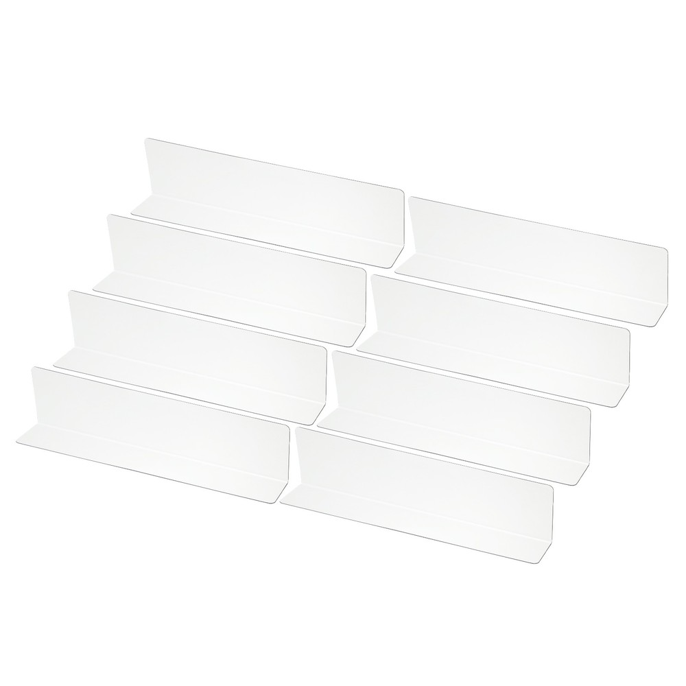 8 Pack Shelf Dividers for Closet Organization, 9.9×1.2×2.4″ Acrylic, Clear