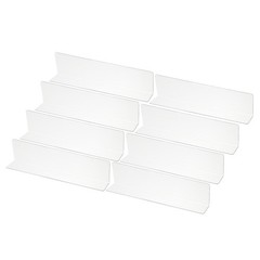 8 Pack Shelf Dividers for Closet Organization, 9.9×1.2×2.4″ Acrylic, Clear