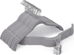 Velvet Hangers 50 Pack, Non Slip Shoes with Shoulder Notches, Slim Space Saver