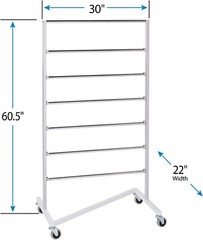Z-Truck Clothing Hanger Storage 30″ x 22″ x 60 ½” Chrome Rolling Organizer Rack