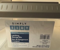 Latching Storage Bin 14.5qt 16.3 in x 12 in x 6.9 in