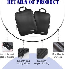6-Piece Travel Compression Packing Cubes Set Luggage Organizer Bags for Carry-On