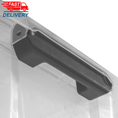 60 Quart Hingelid Clear Storage Bin with Latch Lid, Dark Gray, 6 Pack 💪👌