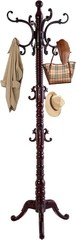 Solid Wood Freestanding Coat Rack Stand 14 Hooks Vintage Heavy Duty Entryway Jac