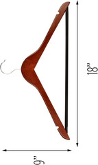 Cherry Wood No Slip Coat Hangers – 24 Pack for Elegant Organization