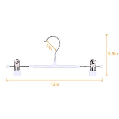 10/20/60/80PCS Skirt Hangers with Clips, Metal Pants Hangers For Clothes Trouser
