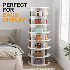Rotating Shoe Rack Tower 7 Tier Free Standing Shoe Organizer Round Carousel Rack