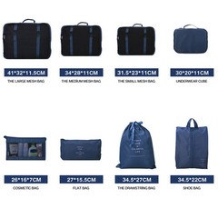 8x Packing Cubes Luggage Organizer Storage Bags Suitcase for Travel Accessories