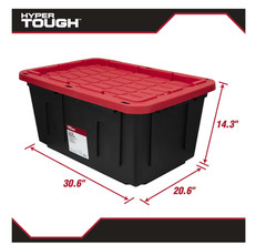 ( 2 PACK )Large Storage Bin, 27 Gallon Plastic Storage Container w/Snap-On Lid,