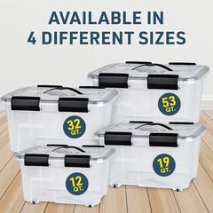 Stackable Storage Box Set – 6 Pieces 19 Quarts Multi-purpose,