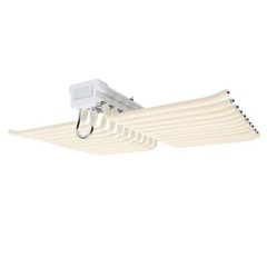 23.2*18.1*3.7in Beige Pull Out Trousers Rack 22 Arms Steel Pull Out Pants Rack