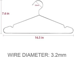 40 Pack Wire Coat Hangers Stainless Steel Heavy Duty Metal Clothes Suit Hanger