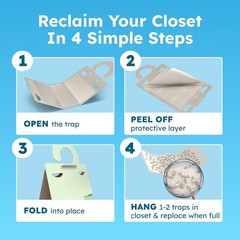 BugMD Clothes & Pantry Moth Traps (6 Count) – Sticky 1 Pack – 6 Traps, Green