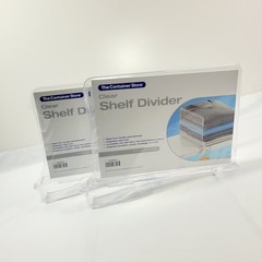 The Container Store Clear Shelf Divider with Valet Knob 1-3/4”x 12-1/2”x 9-1/2”