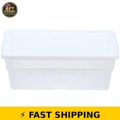 Sterilite 6 Quart Storage Box – White Lid, Clear Base (Pack of 6)