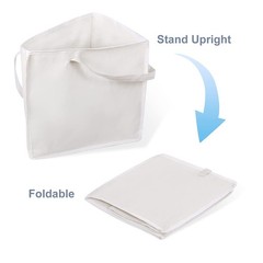 Foldable Triangle Hanger Bag Handles Space Saving 18x13x13.2 Inch White