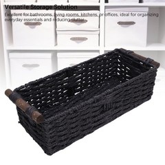 Handmade Paper Rope Storage Basket For Bathroom Decor