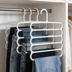 1/5/10Pcs White Multi Layer Clothes Hanger Closet Organizer NEW