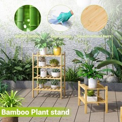 BMOSU 2-Tier Bamboo Small Shoe Small-2-Tier（17*11*12.6inches）, Natural