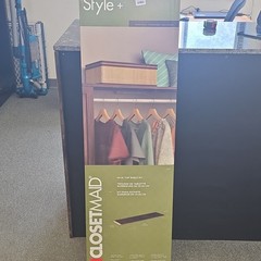 ClosetMaid Style+ 48in Closet Shelf Top Shelf Kit, Modern Walnut, Cut to Size