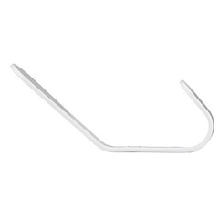 4-7/8 In. (123 Mm) White Contemporary Wall Mount Hook