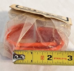 2 In Pkg Vintage 1970s Orange Hard Plastic J Shape Wall Mount Decor Hooks NOS