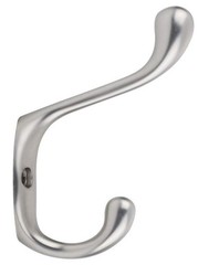 10 PACK SET! Wall Mounted Contemporary Metal Dual Coat Hooks – Polished Chrome