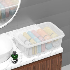 14 Quart Clear Plastic Storage Bins with Lids – Set of 4 Latching Containers