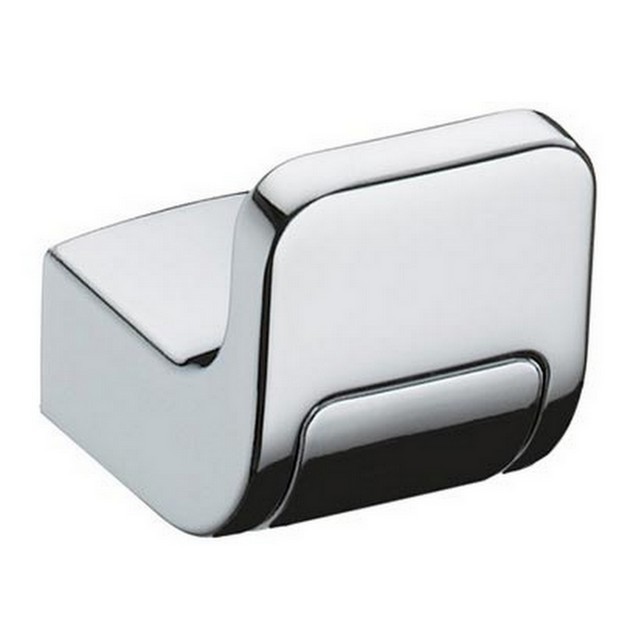 Small Modern Bathroom Hook, Towel Robe Coat, Polished Chrome, Schwinn Z177