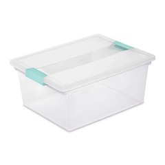 Sterilite 2.4 cu ft Assorted Clip Storage Box 6.25 in. H X 11 in. W X 14 in. D