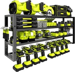 Heavy Duty Power Tool Rack 4 Tier 8 Holders 420Lbs 32 In