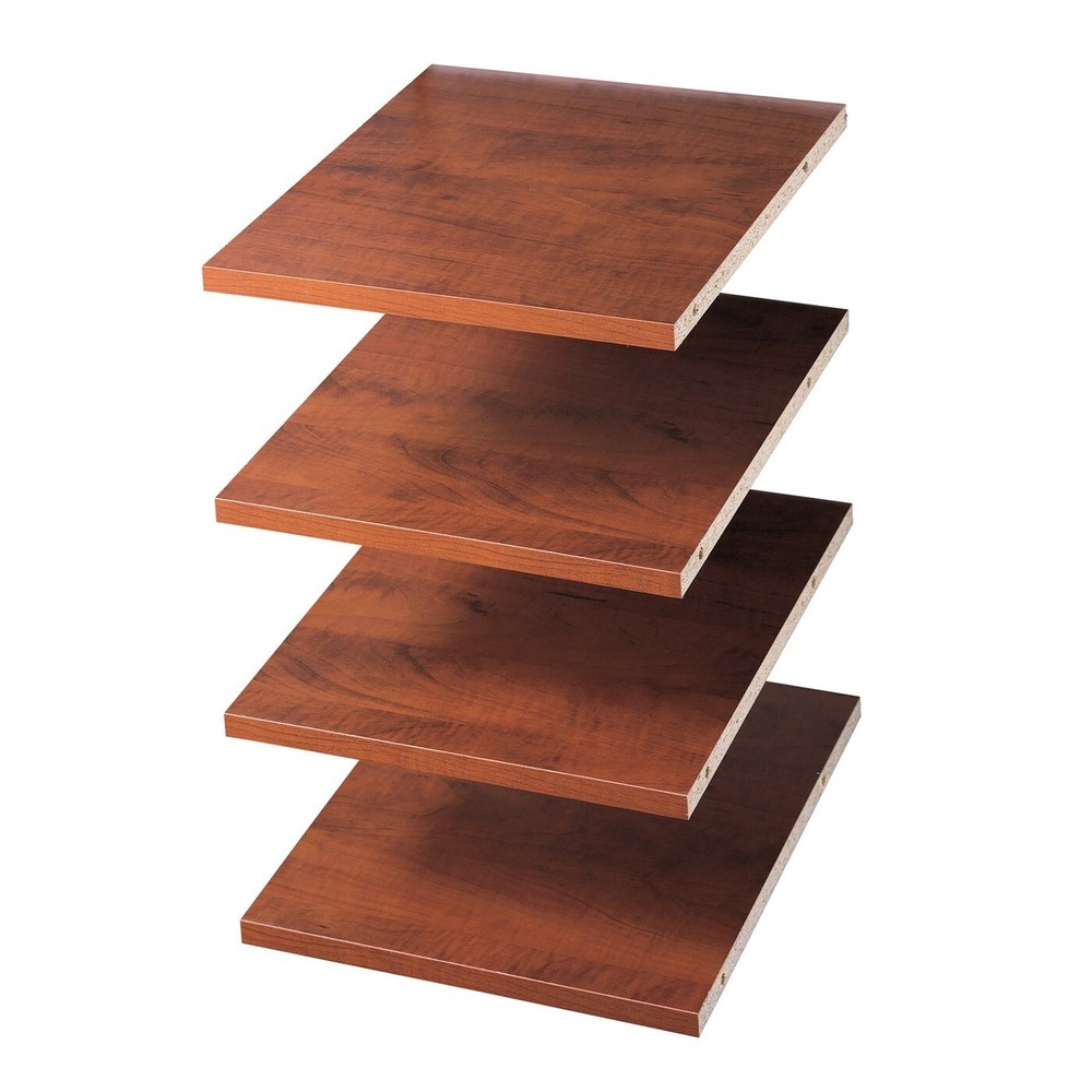 Easy-track 12″ Shelves (4 pack) RS1412-C 12″ Cherry Finish Closet Martha Stewart