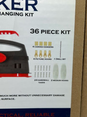 Takker 36 Piece Hard Wall Hanging Kit Holds 27 Lbs Suitable for Brick & Concrete