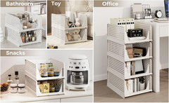 6 Pack Closet Organizers Storage Bins, Stackable Plastic Drawer Basket for Cloth