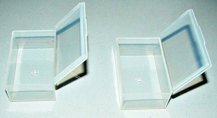Small Tool Box Plastic Storage Earplugs Case Pill Box 2.5″x1.5″ 2 pieces stackab