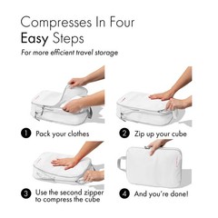 (Not Made In China) Compression Packing Cubes For Travel, Suitcase and Luggag…