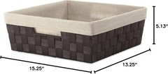 Handwoven Espresso Shelf Tote with Durable Metal Frame – Stylish Organization