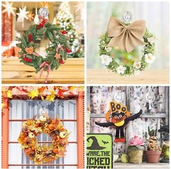 2PCS Heavy Duty Suction Cup Hook Cup Wall Wreath Hanger Window Shower Kitchen