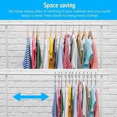 10 Pack Wire Coat Hangers – Strong, Heavy Duty, 16.5 In Ultra Thin, Space Saving