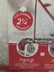 Simplify Christmas Ornament Storage Tote 64 Count Capacity Holiday *NewOpenBox*