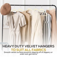 Techzoo 50 Pack New Premium Quality Velvet Hangers Ultra Thin Non Slip Adult