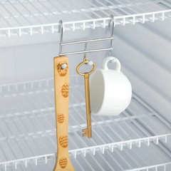 6 Pack 3 Hook Attachment, Wire Shelving, 3.75L, Chrome, Steel Hanging Rack