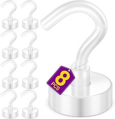 8 Pack Magnetic Hooks for Cruise Cabins 25 LB Magnets Heavy Duty Magnet Hooks fo