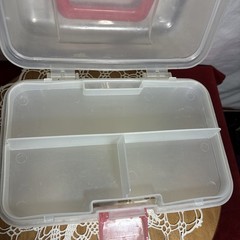 Storage Container With Handle And Latch Clear And Pink Plastic