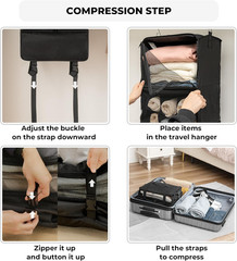 Hanging Packing Cubes for Travel, Large Portable Hanging Suitcase Organizer, Fol