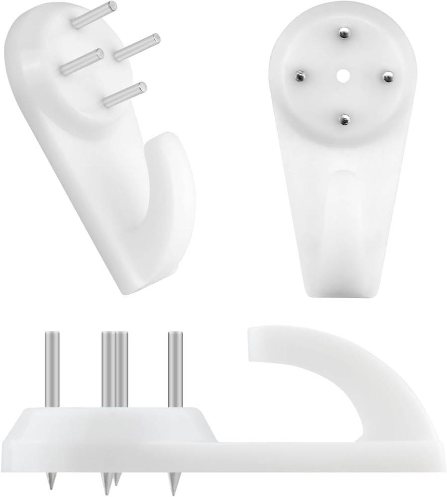 60pcs Concrete Wall Hooks, Non-Trace Picture Hanger, Invisible Nail Hangers 2…