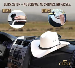 Universal Fit Cotton Rope Cowboy Hat Holder – Portable & Easy-Install Design
